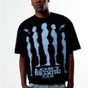 PacSun Black and Blue Lost Beyond Reason Tee